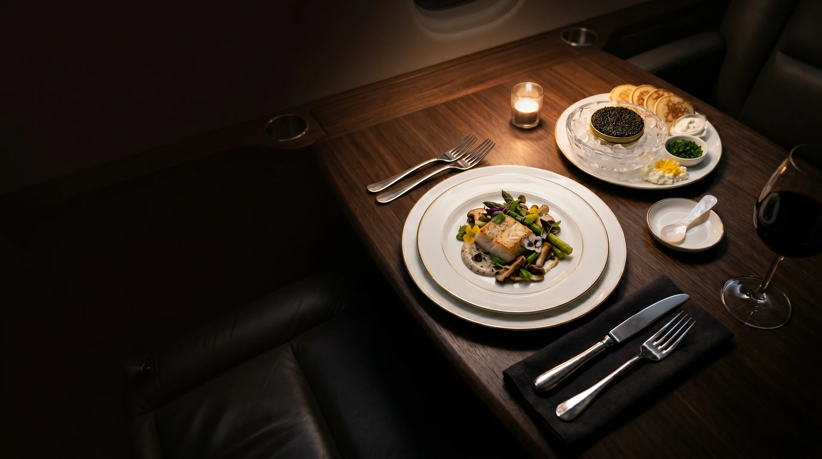 Plated fine dining / caviar service